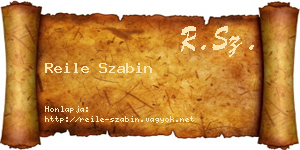 Reile Szabin névjegykártya